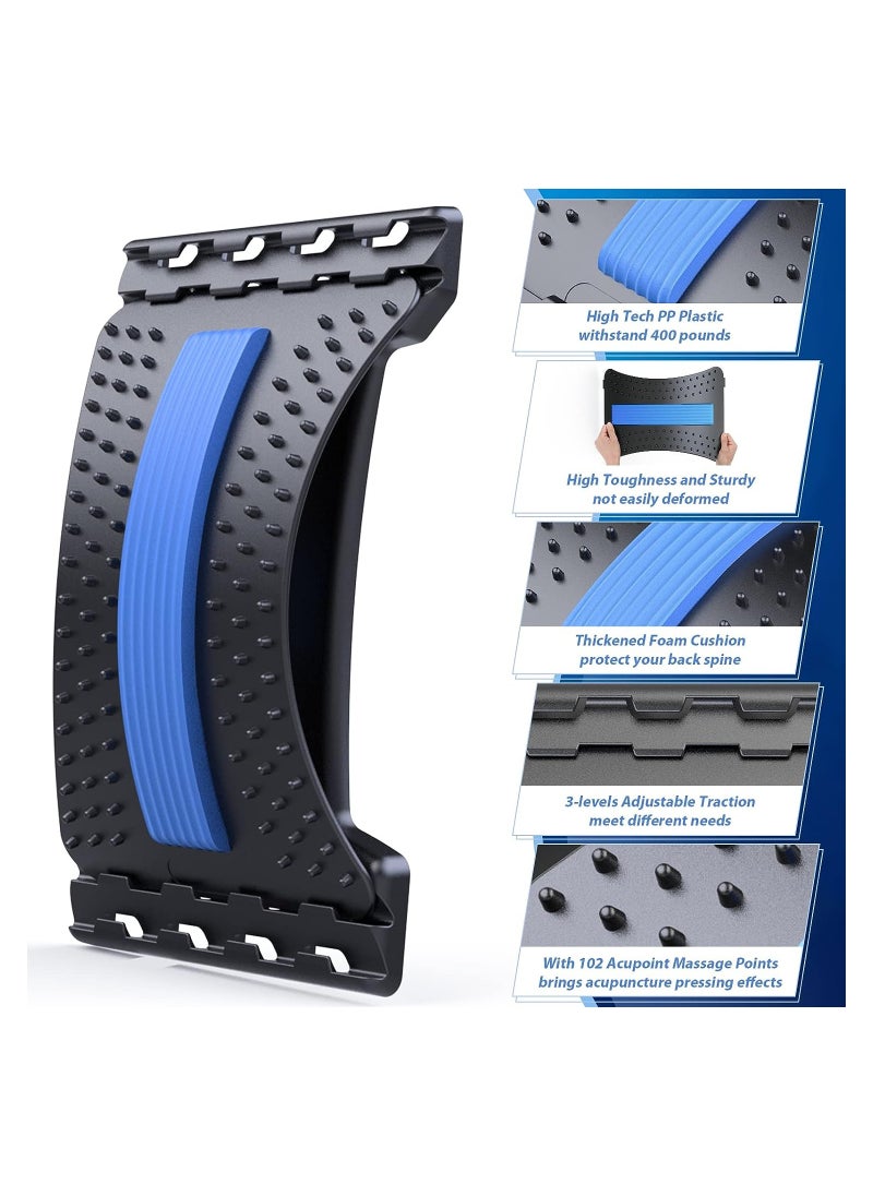 Rock Pow - Back Stretcher For Lower Back Pain Relief 3 Level Adjustable Lumbar Back Cracker Board - Image 1