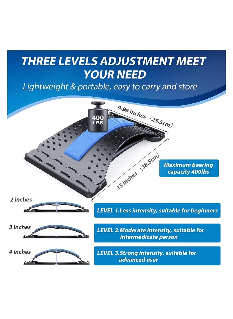 Rock Pow - Back Stretcher For Lower Back Pain Relief 3 Level Adjustable Lumbar Back Cracker Board - Image 1
