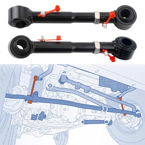 HY-SPEED Adjustable Front Sway bar Quicker Disconnect System Compatible with 2007-2018 wrangler JK JKU 2/4 doors with 2.5" - 6" Lifts Replace Quicker Disconnect SwayBar links - Image 3