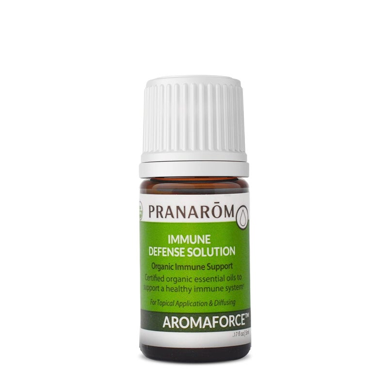 Pranarom Aromaforce Immune Defence Wellness Blend Eucalyptus Rosemary Peppermint Corriander and Clove Bud 100 Pure Essential Oil Blend USDA and ECOCERT Certified Organic 5ml