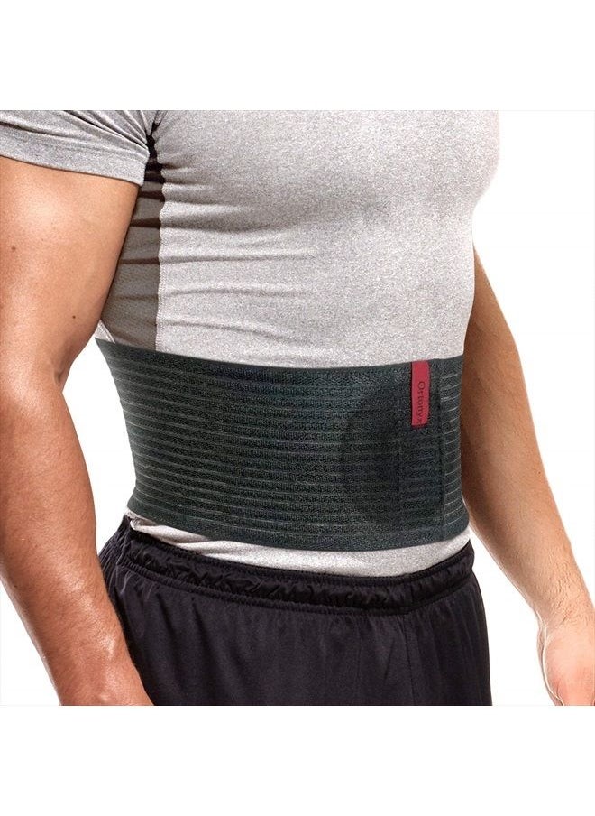Ortonyx Premium Umbilical Hernia Belt for Men and Women / 6.25" Abdominal Binder With Hernia Support Pad - Navel Ventral Epigastric Incisional and Belly Button Hernias - Black OX5241-S/M  - Image 1