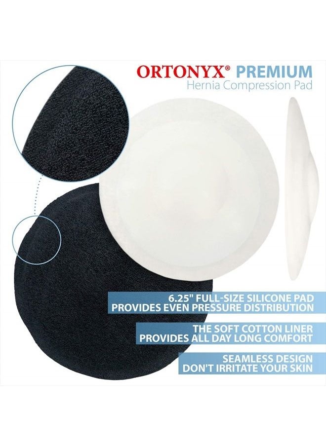 Ortonyx Premium Umbilical Hernia Belt for Men and Women / 6.25" Abdominal Binder With Hernia Support Pad - Navel Ventral Epigastric Incisional and Belly Button Hernias - Black OX5241-S/M  - Image 5