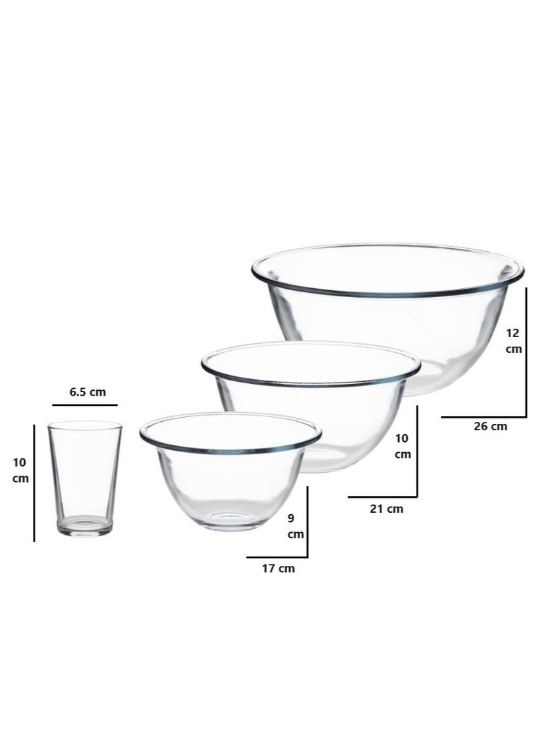 Pasabache Yogurt set and kitchen service for all uses consisting of 3 yogurt and a cup - Image 4