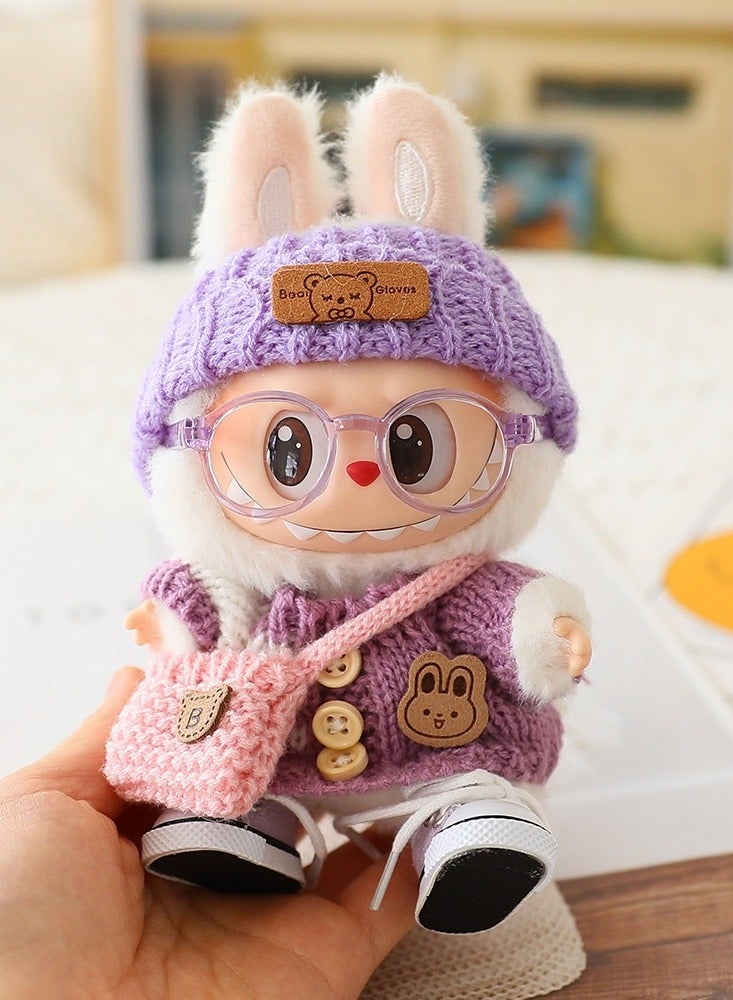 LABUBU Clothes for la-bubu doll, la-bubu doll clothes, la-bubu plush pullover clothing, doll clothes for la-bubu clothes, for 17 cm la-bubu doll and other dolls  - Image 3