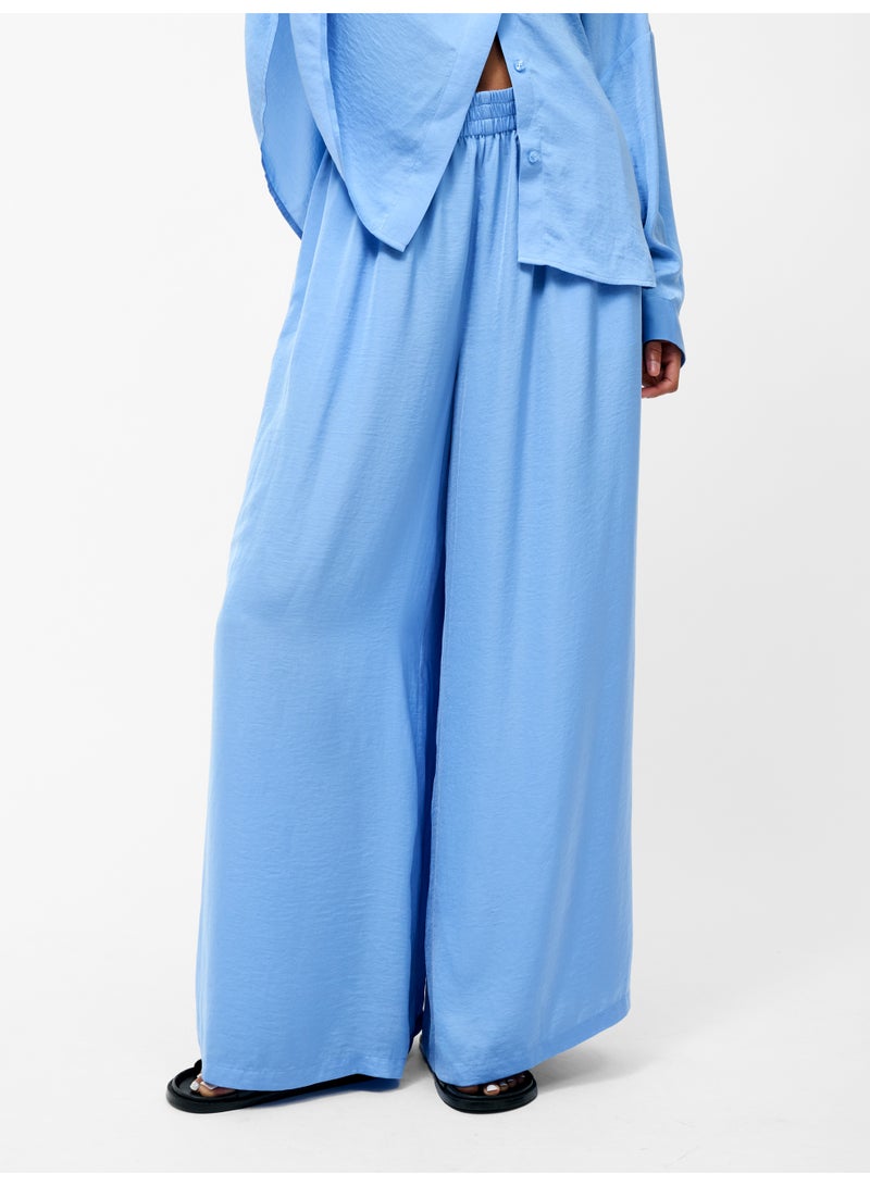 فرنش كونكشن بنطلون واسع الساق من البوليستر بتدفق هواء دمشقي - Image 1