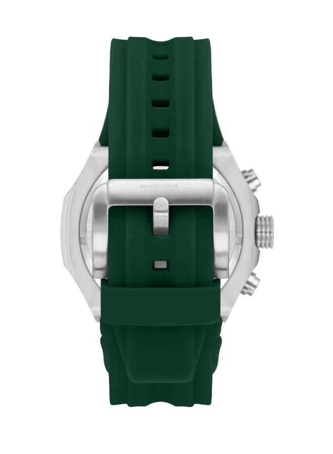 BEVERLY HILLS POLO CLUB Polo Club Men's Watch, Multi Function Display and Silicone Strap - BP3623X.355, Green