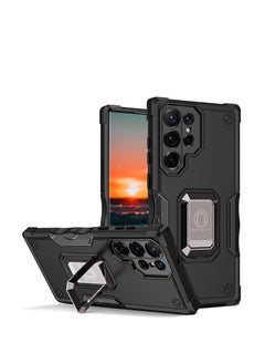GULFLINK غطاء خلفي لحماية الهاتف لهاتف سامسونج S23Ultra باللون الأسود  - Image 1