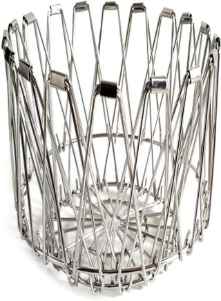 Garden Of Arts Stainless Steel Multipurpose Folding Fruit And Vegetable Basket For Kitchen, Dining Or Center Table - Flexible Basket Also Used For Office Purpose Serving And In Party(8 Shapes)