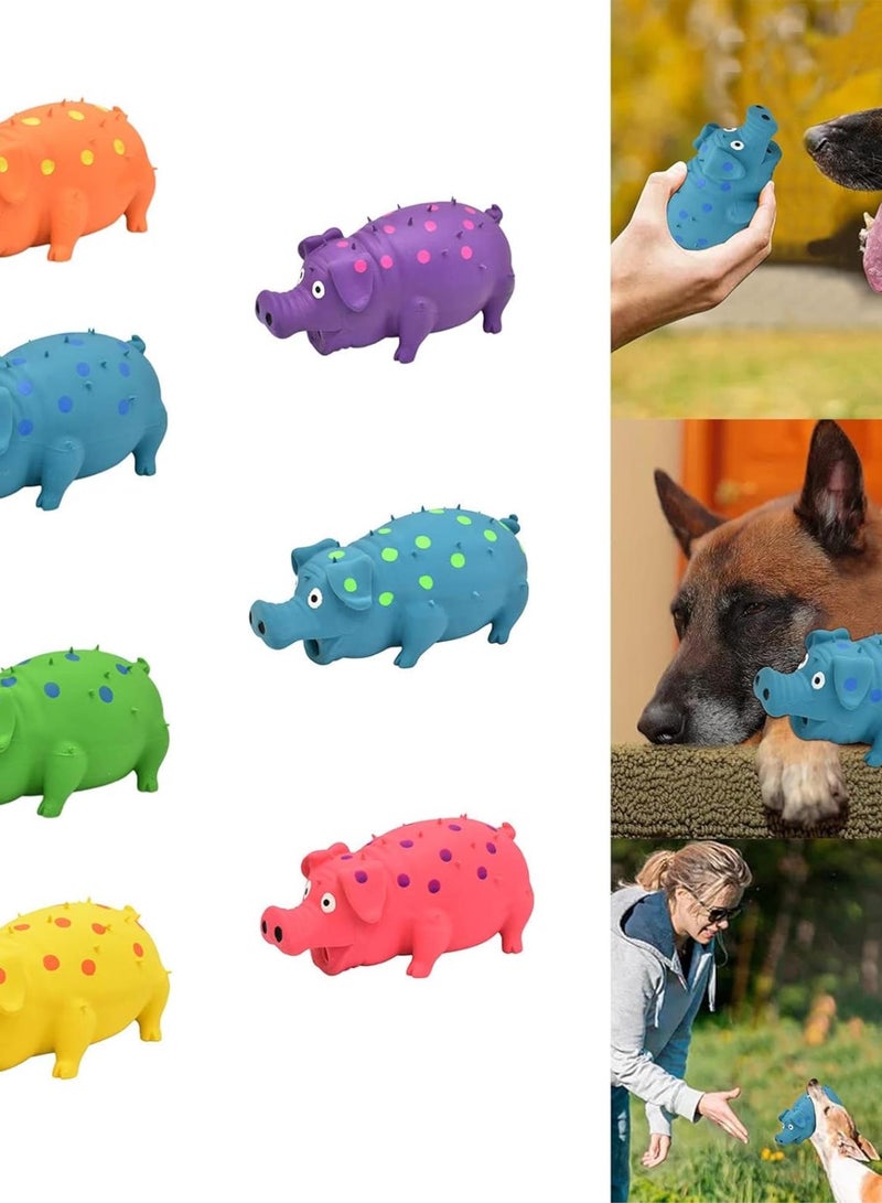 GGOOT Pet Dog Chew Toys Cute Rubber Screaming Pig Strong Grunts Squeaky Dog Puppy Molar Teeth Vocal Toy Pet Products Rings for Dogs (C, One Size)  - Image 2