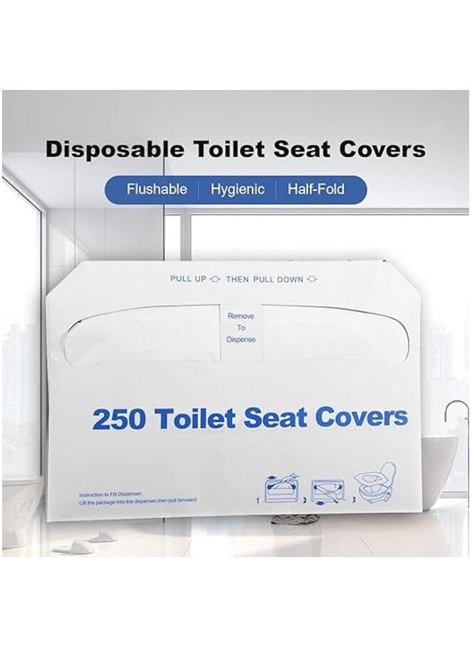 MIRFA Disposable & Flushable Toilet Seat Covers (Pack of 250)  - Image 1