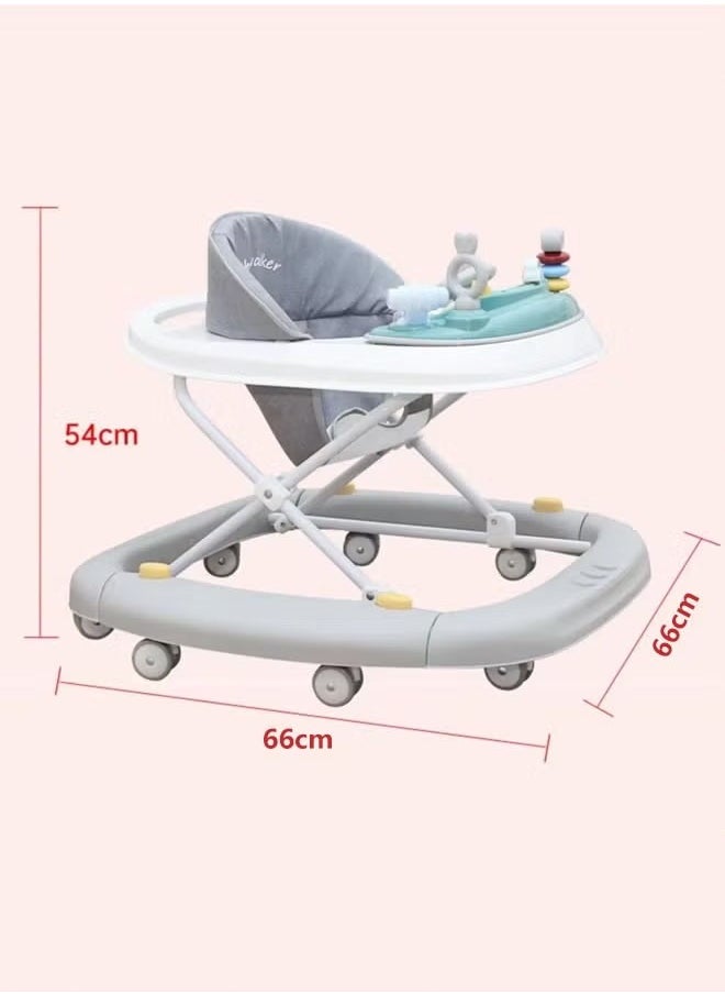 Vinnatsu Baby Walker Suitable For 6-24 Months Boy Girl Infant multi-functional  Foldable 3 in 1 Baby Push Walker With tray and toys Blue  - Image 2