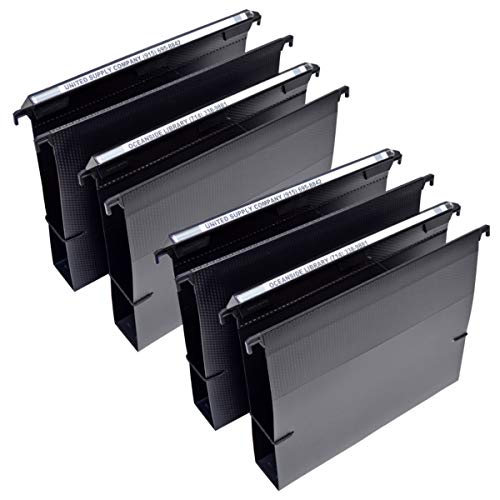 Ultimate Office MagniFile Extra-Capacity Hanging File Folders, 2" Box-Bottom, Letter Size, Feature Wrap-Around Bungee Security Cord (Set of 4) - Image 1
