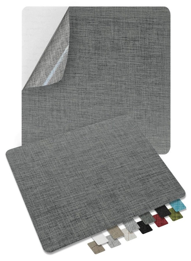ZESION 2Pcs Self-Adhesive Linen Fabric Patches, Quick Repair for Sofas, Tents, Car Seats/8" x 11", Grey - Image 1