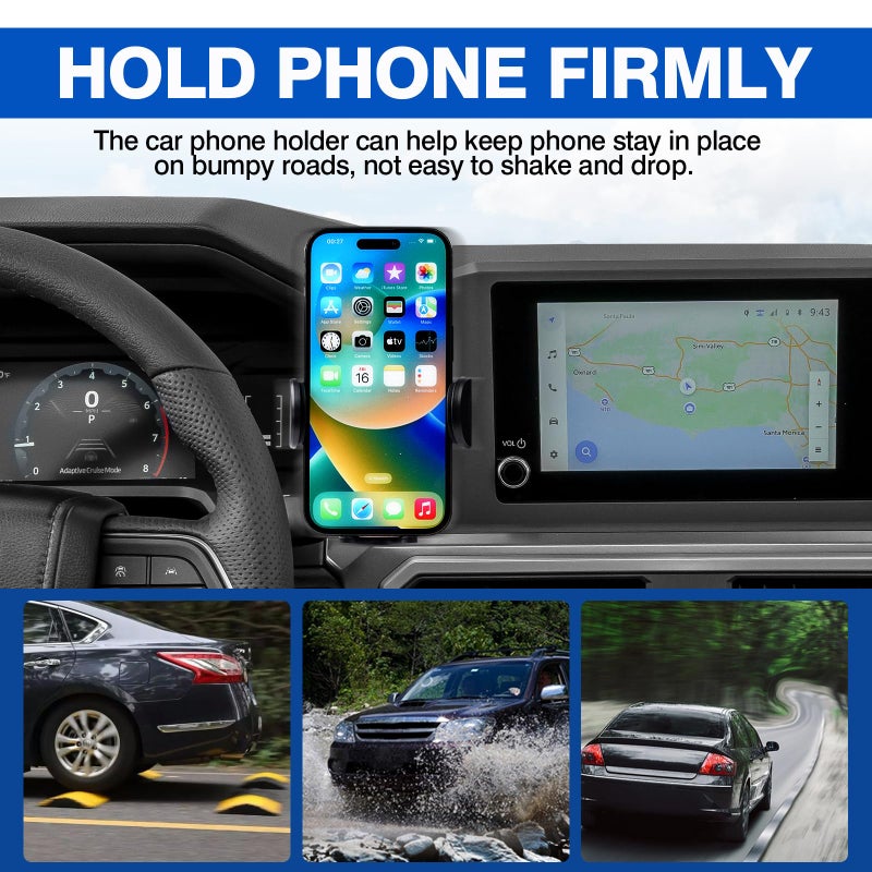 Autorder Car Phone Holder for 2024-2025 2026 Toyota Tacoma Accessories 8-Inch Cell Phone Mount with Dash Organizer Hands-Free 360 Degree Rotation(Not fit 14" Screen) - Image 3