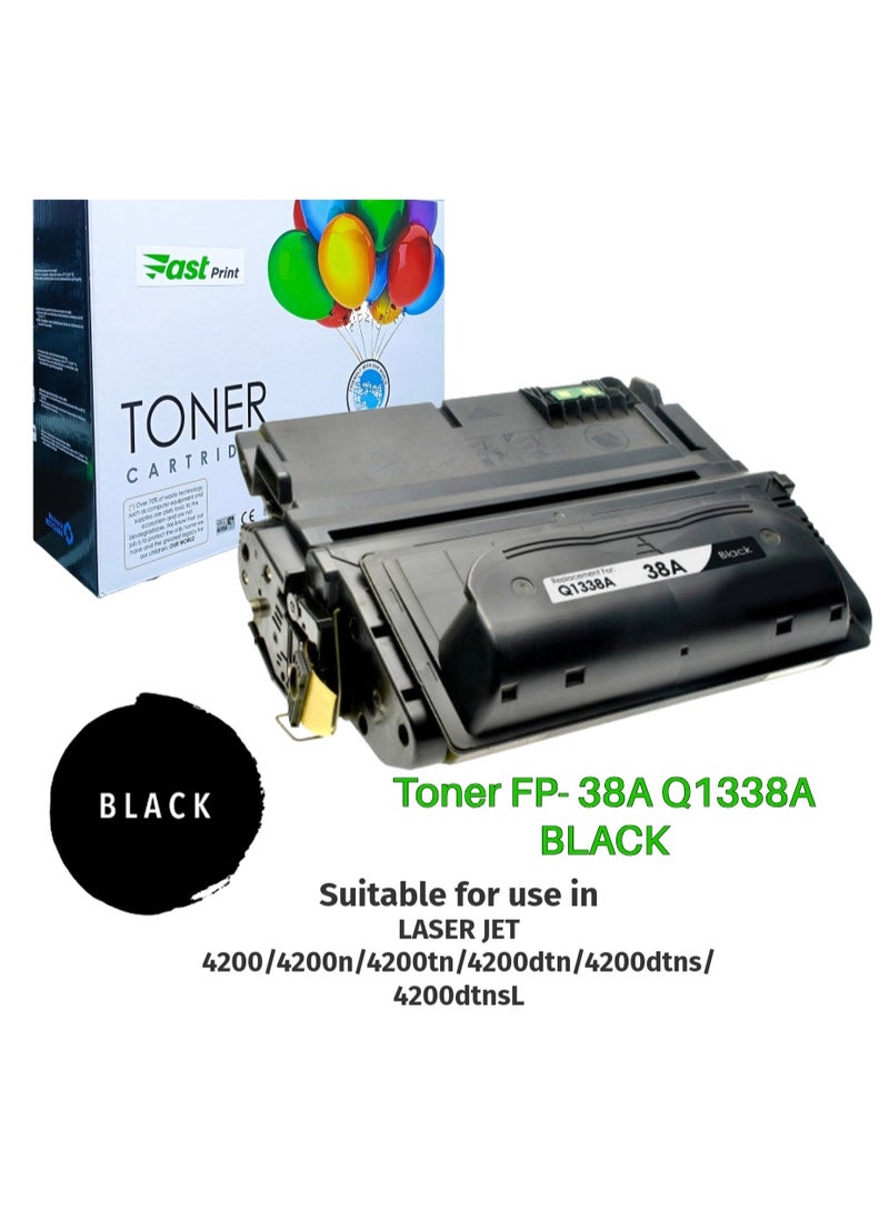 Fast Print Toner 38A Q1338A  - BLACK - Image 1