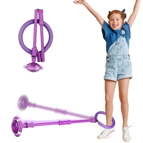 Astrell Skip Ball Foldable Colorful Flash Wheel Indoor Outdoor Game Fitness Toys for Kids Cool Kids Toys Christmas Birthday Gifts for Girls Boys Age 6 7 8 9 10 Year Old - Image 1