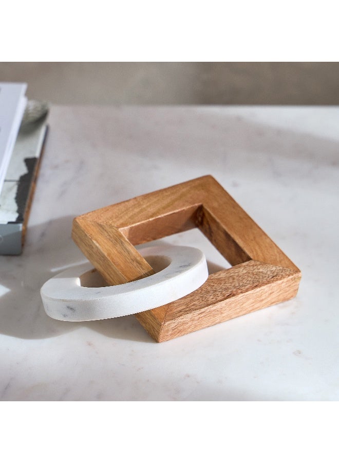 هوم بوكس ديكور ليف الهندسي المتشابك 15 × 15 × 9 سم - Image 1