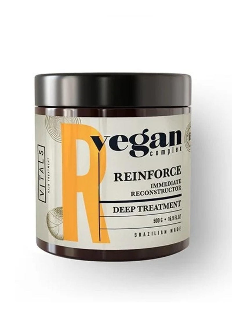 Vegan Complex mask for rebuilding damaged and weak hair deeply treats and works to rebuild and repair it from the roots to the ends, making your hair more vibrant and shiny.
