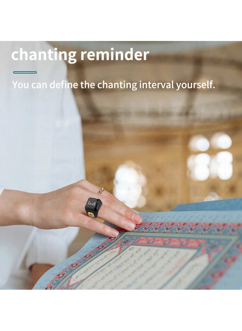 BSTWSH BSTWSH 20mm Smart Tasbeeh Ring, with Bluetooth Connection for Exclusive BSTWSH App, Vibration Reminder, Tasbeeh Counter and 5 Daily Prayer Reminders  - Image 5