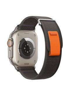 Dl3 Mobilak Compatible with Apple Watch Band 38mm 40mm 41mm Men Women, Rugged Alpine Loop Nylon Sport Bands with Titanium Hook Stap for iWatch Series SE 8 7 6 5 4 3 2 1 (Black Gray)