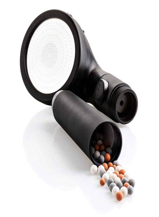 StoneStream Original StoneStream® EcoPower Shower Head System - Spa Like Ionic Filter to Soften Water, Increase Pressure & Save Water - Multi Function Showerhead + 4-in-1 Wall Adapter Kit - Matte Black - Image 5
