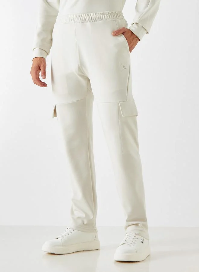 ADOT by Splash Solid Pants with Elasticated Waistband and Pockets
