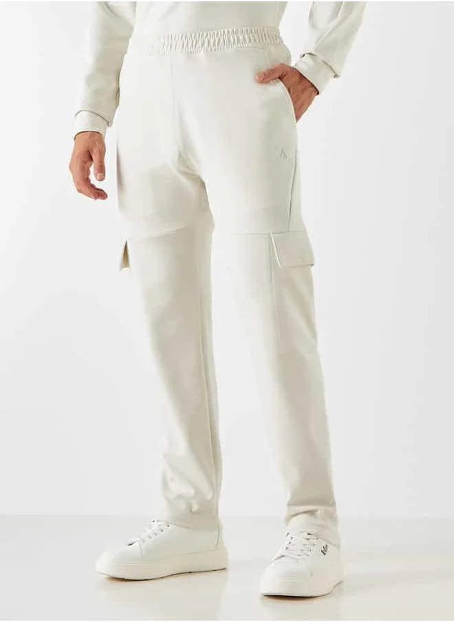 ADOT by Splash Solid Pants with Elasticated Waistband and Pockets
