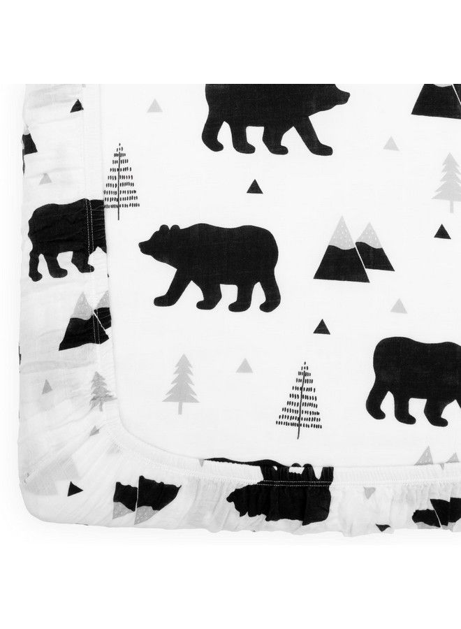 Pondering Pine Organic Baby Changing Pad Cover Muslin Fitted Changing Pad Cover For Boys Soft Organic Cotton And Bamboo Baby Bear Woodland 16”X32” - Image 4