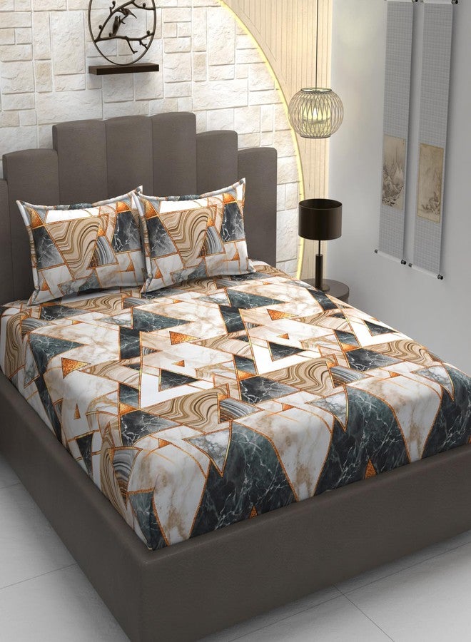 تي آي بي ملاءات سرير قطنية مرنة من TIB® Glace، مقاس مزدوج 72 × 78 × 8 بوصات مع غطاءين للوسائد، 210 خيط (مثلث متعدد، مزدوج) - Image 1