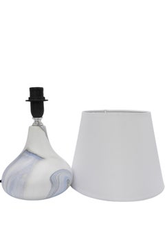 BABAZAM Premium Ceramic Table Lamp Stylish Home Décor with Elegant Illumination with High Quality Fabric Shade 31x20x11cm Multicolor  - Image 2