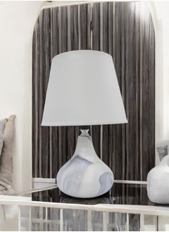 BABAZAM Premium Ceramic Table Lamp Stylish Home Décor with Elegant Illumination with High Quality Fabric Shade 31x20x11cm Multicolor  - Image 5
