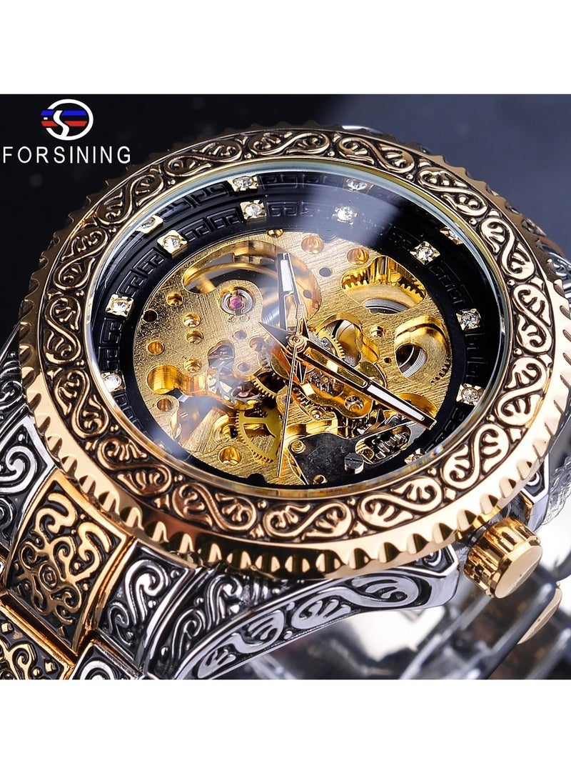 FORSINING FORSINING Men's Hollow Carved Watch Automatic Watch Men's Waterproof Watch 8213  - Image 1