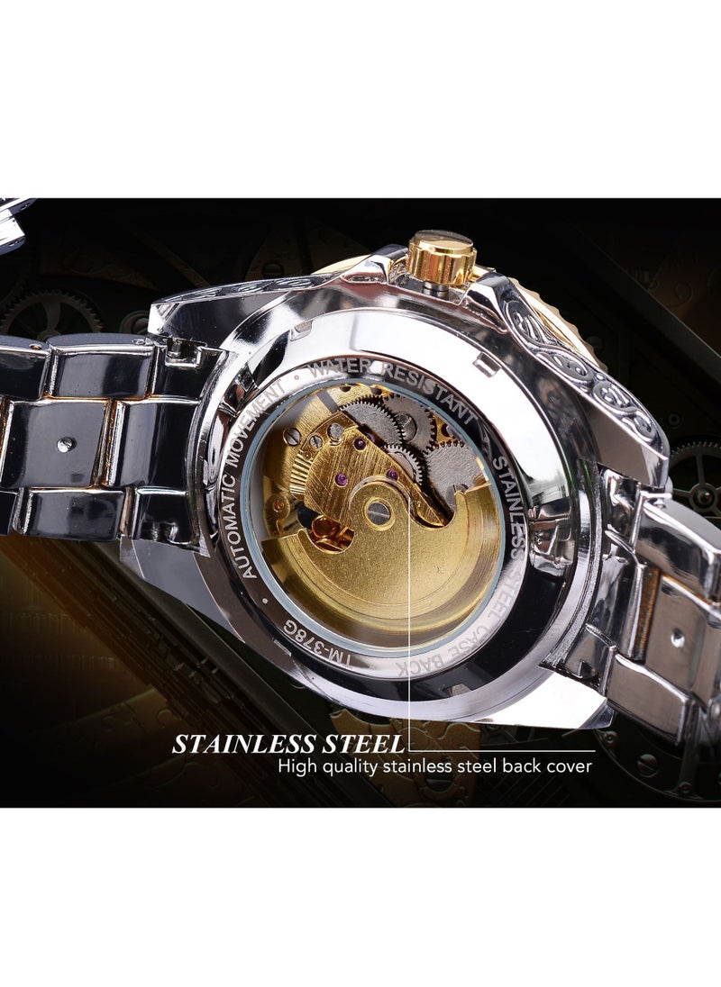 FORSINING FORSINING Men's Hollow Carved Watch Automatic Watch Men's Waterproof Watch 8213  - Image 3