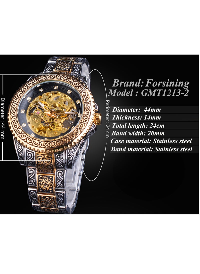 FORSINING FORSINING Men's Hollow Carved Watch Automatic Watch Men's Waterproof Watch 8213  - Image 4