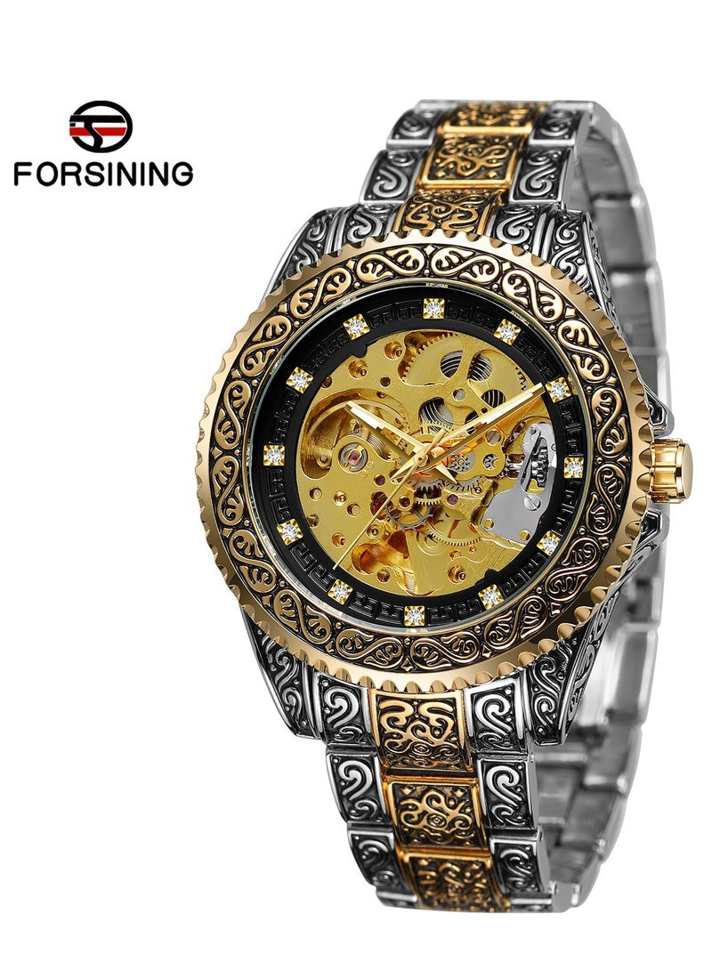 FORSINING Men's Hollow Carved Watch Automatic Watch Men's Waterproof Watch 8213