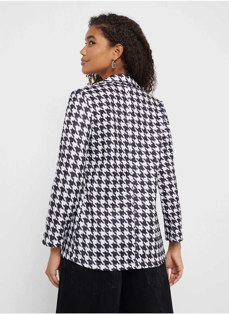 Ginger Houndstooth Oversize Longline Coat  - Image 2
