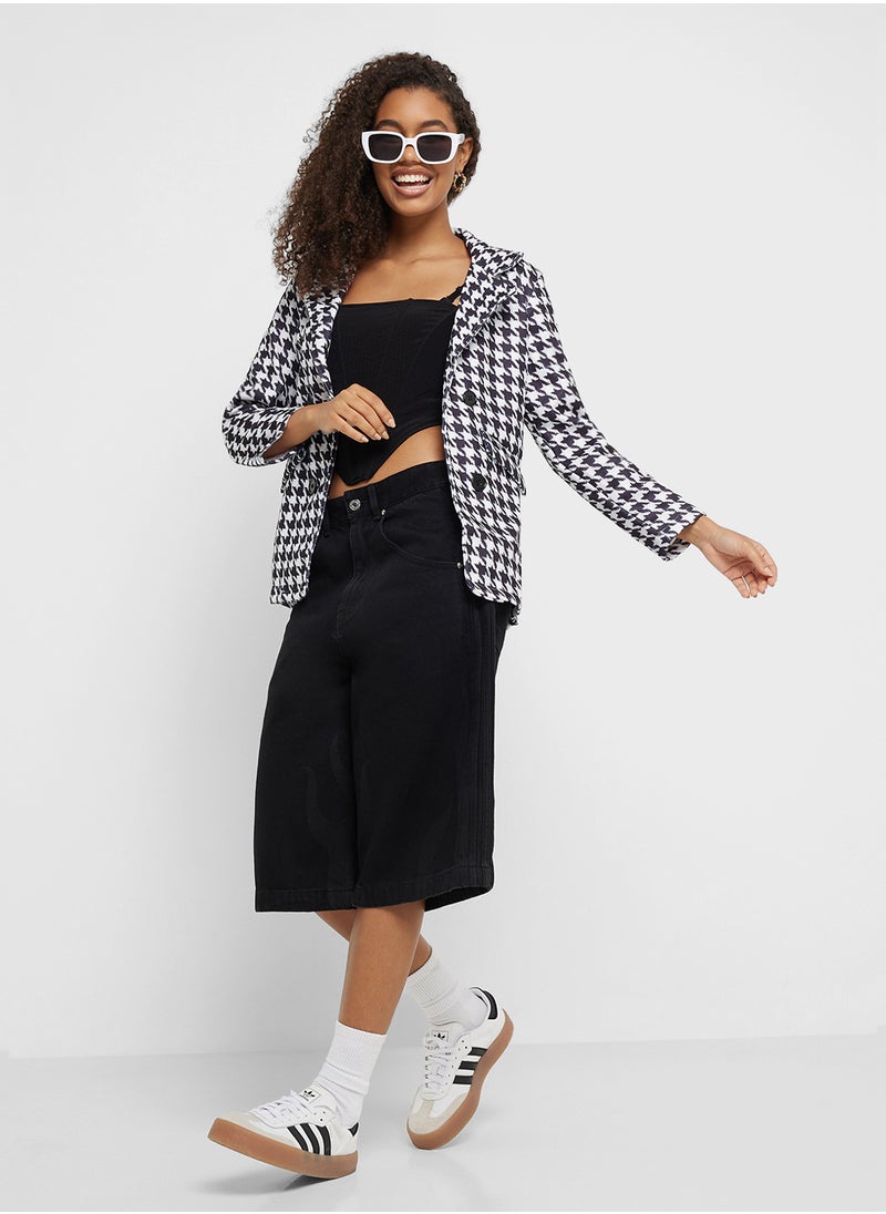 Ginger Houndstooth Oversize Longline Coat  - Image 4