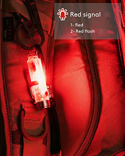 RovyVon Aurora A5 G4 Rechargeable Keychain Flashlight, USB C Charging, 5000K, 420 Lumens EDC Flashlights with Magnetic Pocket Clip and Base, Fluorescent, Red Signal/White Sidelight - Image 4