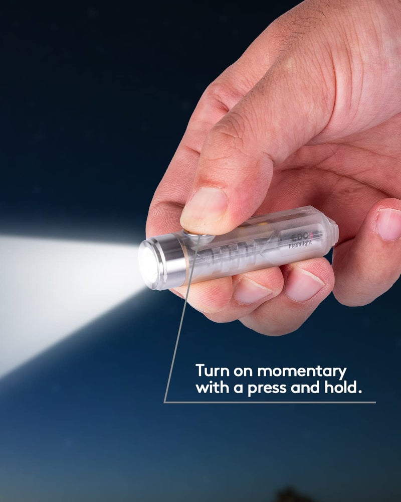 RovyVon Aurora A5 G4 Rechargeable Keychain Flashlight, USB C Charging, 5000K, 420 Lumens EDC Flashlights with Magnetic Pocket Clip and Base, Fluorescent, Red Signal/White Sidelight - Image 3