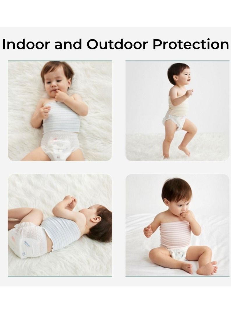 EMXEE 2PCS Baby Belly Bands Cotton Warm Apron Baby Umbilical Cord Newborn Belly Belt - Image 5