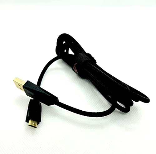 LZYDD USB Charging Data Cable for ASUS ROG Gladius II Wireless G2 Spatha Optical Gaming Mouse (Black Micro Port) - Image 3