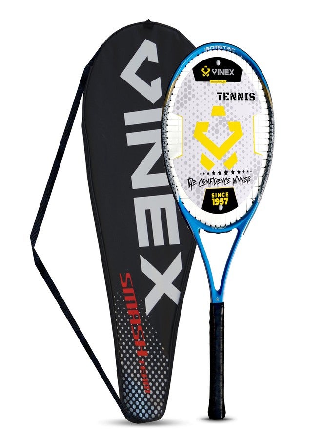 Vinex VTEC T750 Tennis Racquet - 27 Inch Carbon & Aluminum Racket, Lightweight 295g, Grip Size 6, Single Piece Construction with Carrying Bag - Image 1