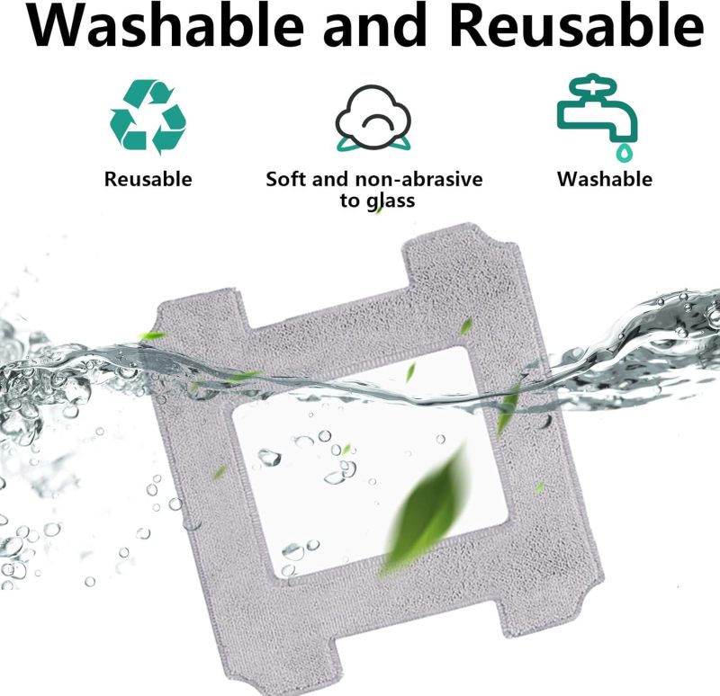 For Cobos window treasure W1/W1 Pro/W2 Omni cleaning cloth Gray (9 pieces can be washed and reused) - Image 4