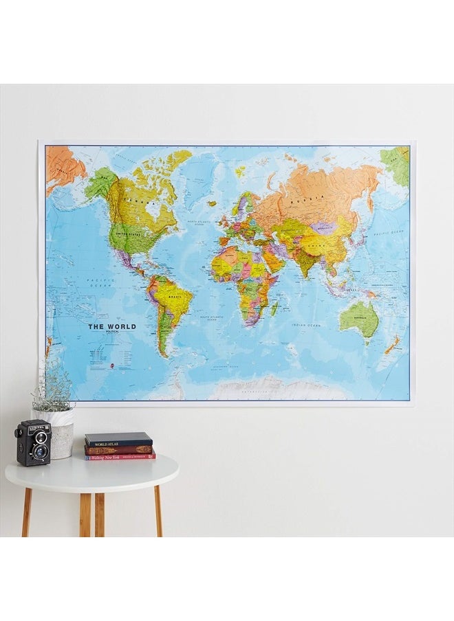 Maps International World Wall Map - Map of The World Poster - Front Lamination - 47 x 33  - Image 2
