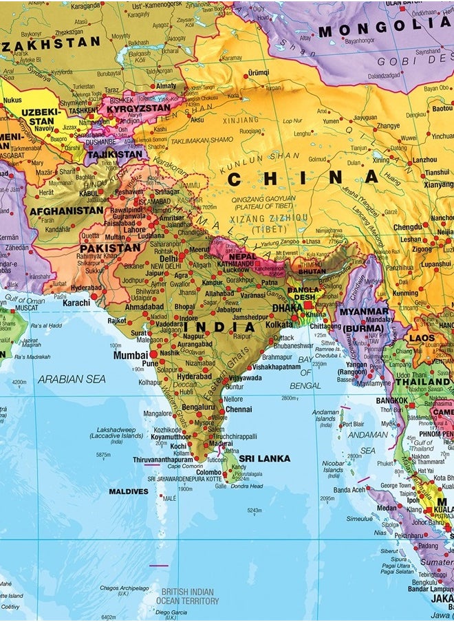 Maps International World Wall Map - Map of The World Poster - Front Lamination - 47 x 33  - Image 3