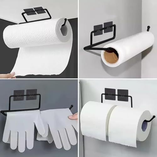 Perpetual Tissue Paper Holder for Bathroom - GI Steel Self Adhesive Multipurpose Paper Roll Holder, Towel Roll Hanging for Kitchen, Bathroom, Toilet (Pack of 1) - Image 5