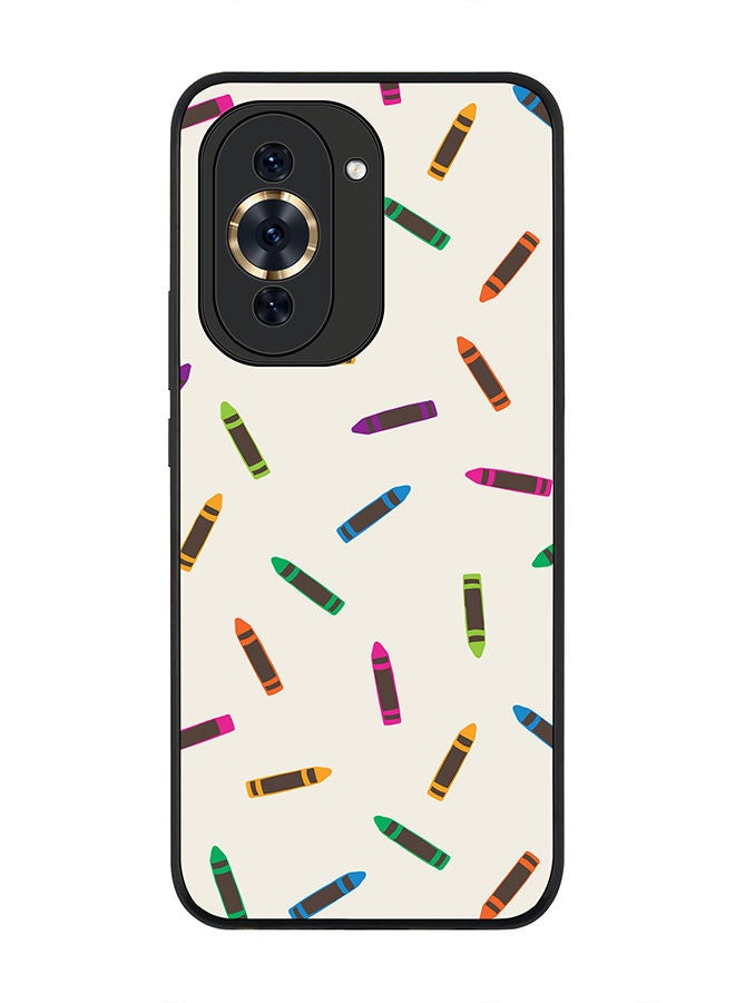 Stylizedd Rugged Black edge case for Huawei nova 10 4G Slim fit Soft Case Flexible Rubber Edges Anti Drop TPU Gel Thin Cover -  Crayon Pary  - Image 1