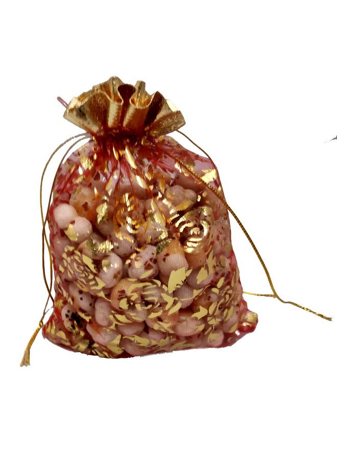 3A FEATURETAIL Organza Net Fabric Drawstring Pouch (Pack of 50, Gold, 10 Inch x 7 Inch, 25 x 18 cm) - Image 4