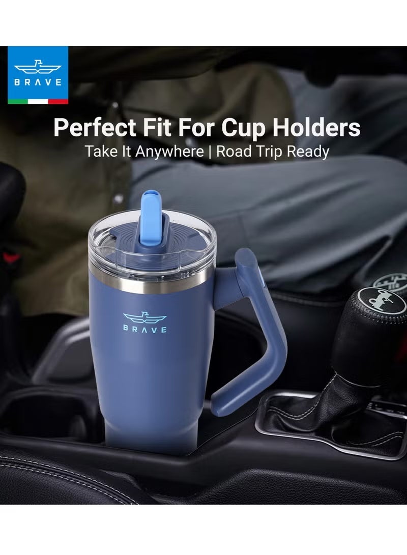 950ml Insulated Stainless Steel Travel Mug 180° Rotating Handle – Hot or Cold Drinks - Image 5