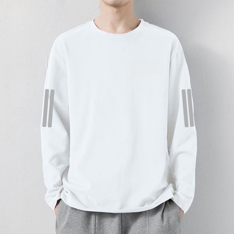 [Selection] Long-Sleeved T-Shirt Men'S Casual Round Neck Loose Breathable All-Match T-Shirt Thin Base Shirt - Image 1